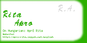 rita apro business card